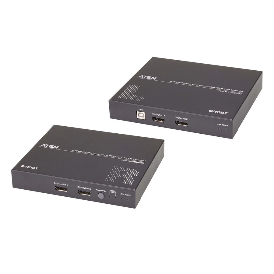 ATEN CE924 Système d’extension KVM USB DisplayPort double vue HDBaseT™ 2.0