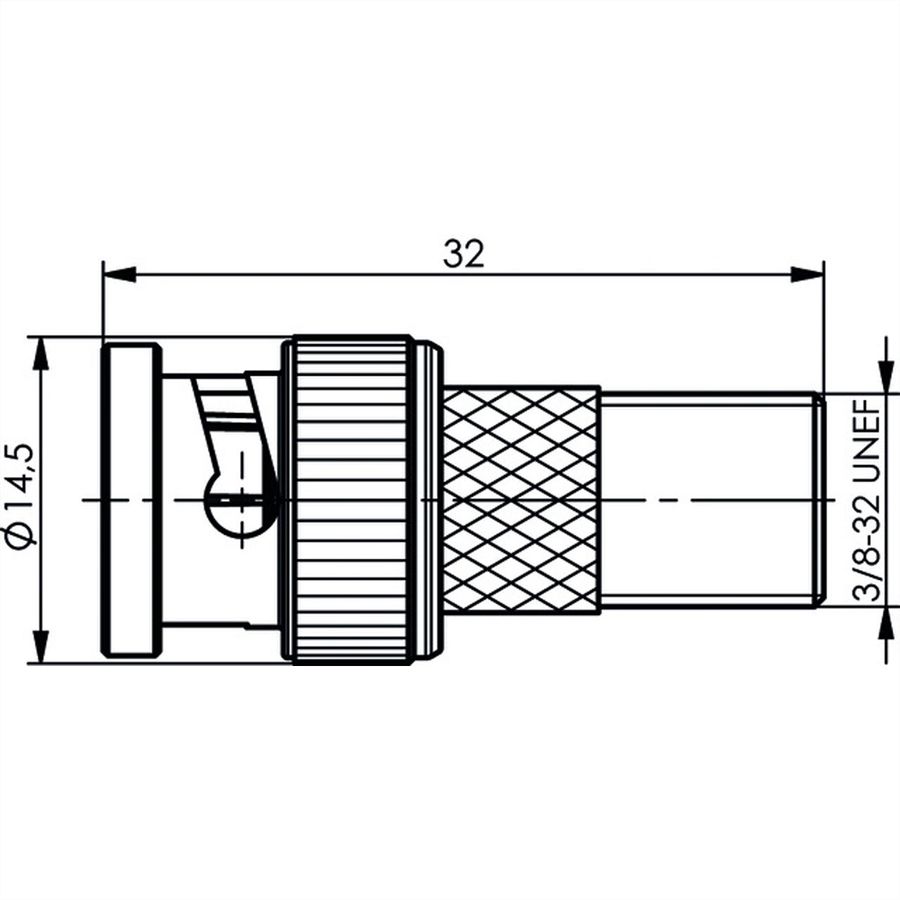 TELEGÄRTNER Adaptateur BNC-mâle / F-femelle