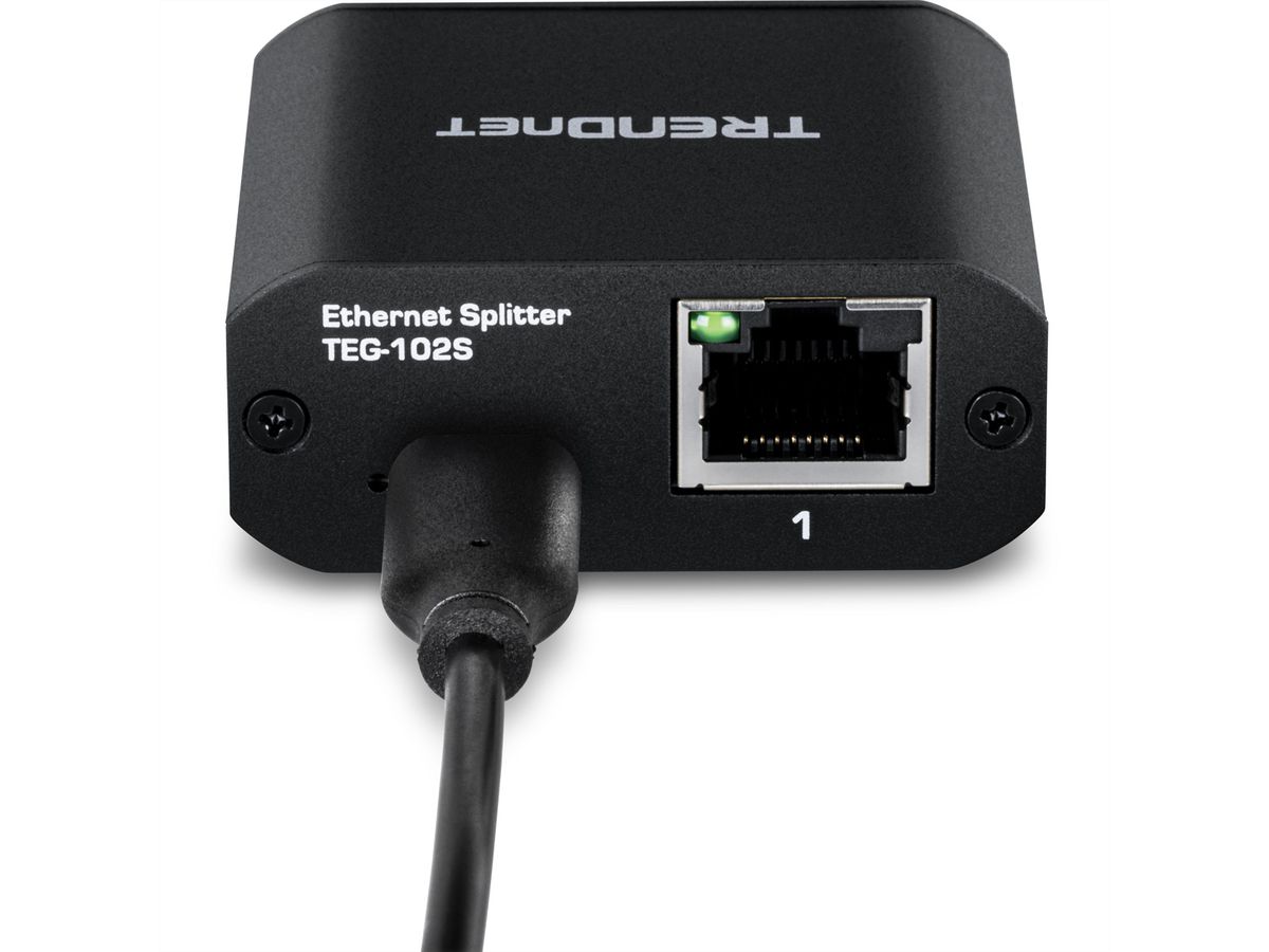 TRENDnet TEG-102S Répartiteur Gigabit à 2 ports avec alimentation USB de type C