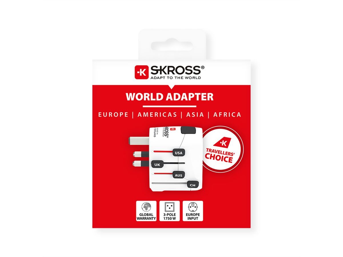 SKROSS Adaptateur de voyage PRO, monde