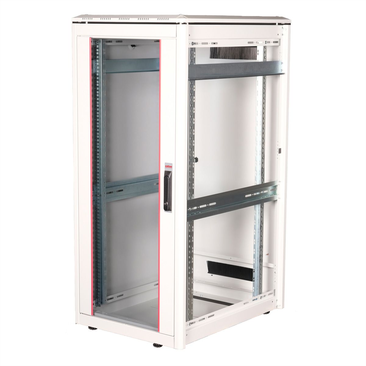 ROLINE 19" Baie réseau Pro 26U, 600x800 LxP Porte verre gris