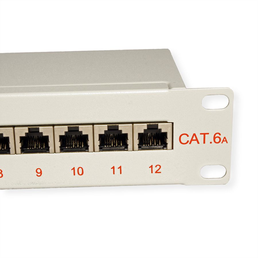 ROLINE Panneau de brassage 10" Cat.6A (Classe EA) , 12 ports, blindé