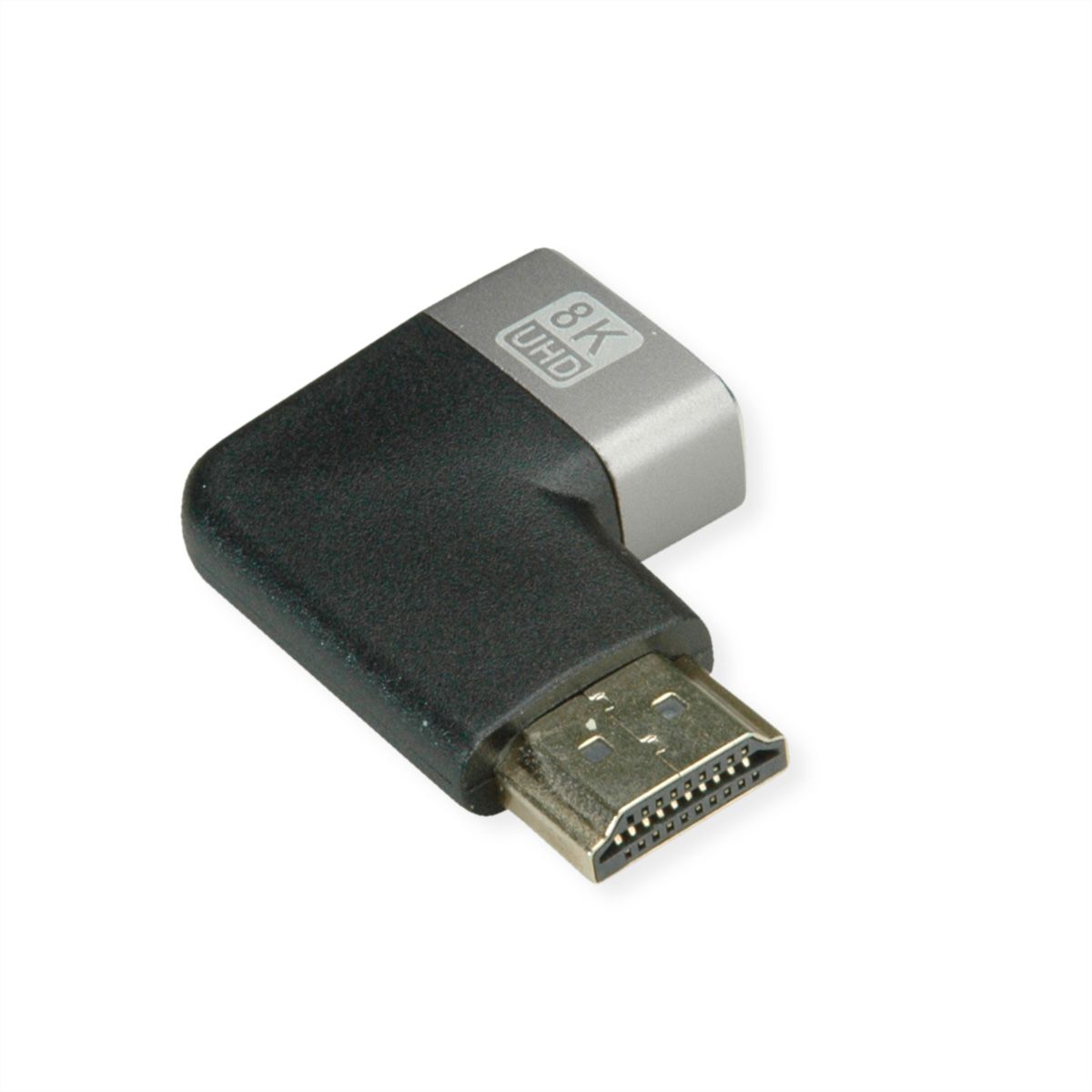 ROLINE Adaptateur HDMI, 8K, HDMI M/F, coudé à 90°