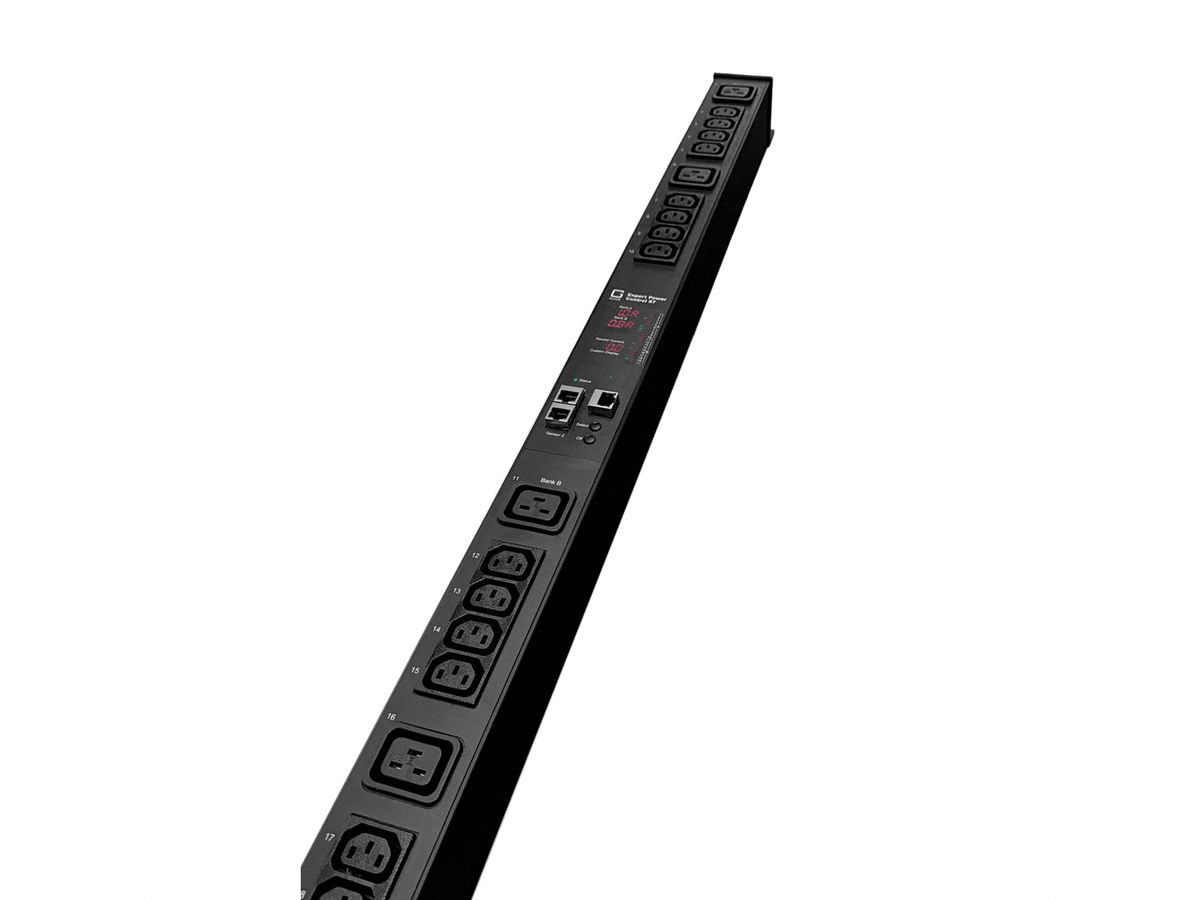 GUDE EPC 87-1210-18 PDU commutée et mesurée, 20 ports, verticale, noir, 135 cm