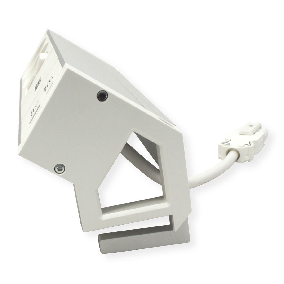 BACHMANN DESK2 ALU WHITE 2xUTE 1xUSB A/C 22W 1xinterrupteur 0,2m
