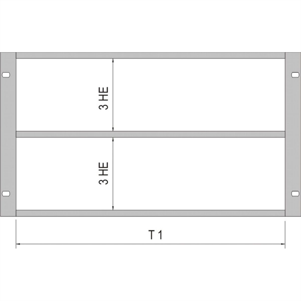 SCHROFF Kit de montage combiné pour châssis, 84:0 HP