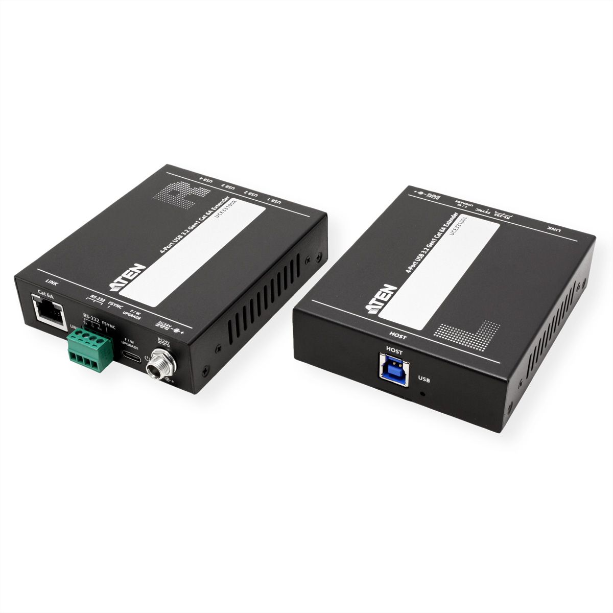 ATEN UCE33100 Prolongateur USB 3.2 Gen 1 Cat 6A à 4 ports, jusqu'à 100 m