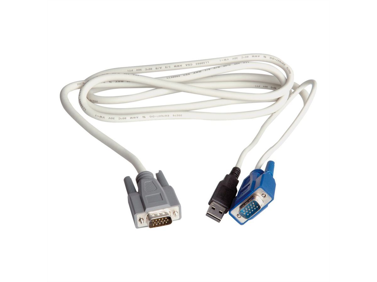 ROLINE Câble KVM Switch - PC (USB), pour 14.01.3224 et 14.01.3225, 1,8 m