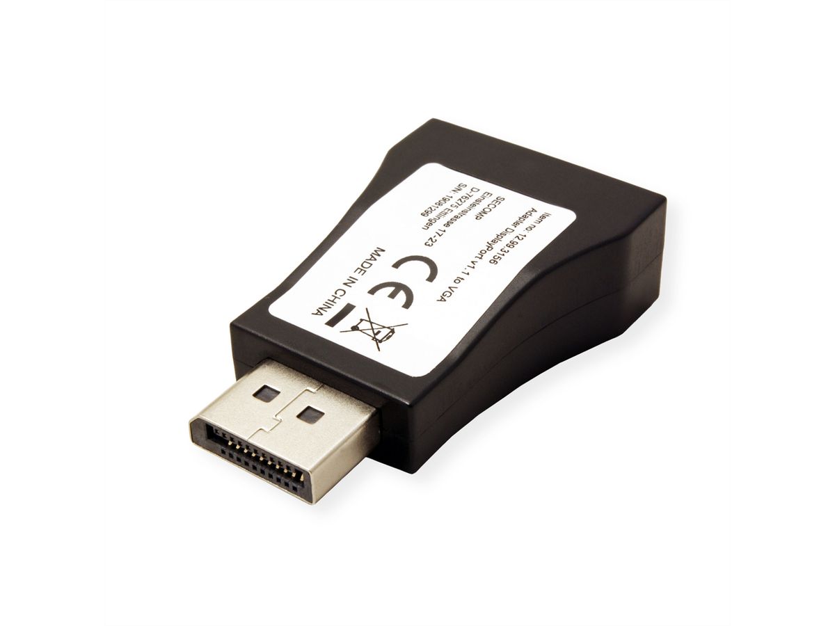 VALUE Adaptateur DisplayPort-VGA, DP M - VGA F