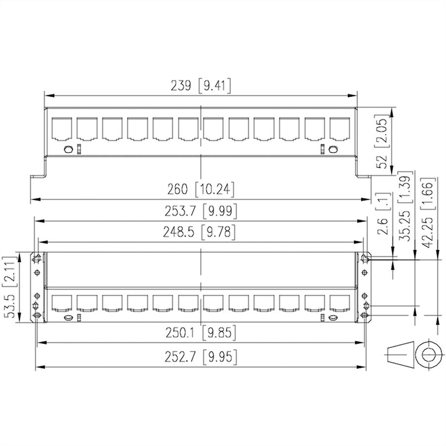 METZ CONNECT SmartConnect Patchpanel 12 ports module MC