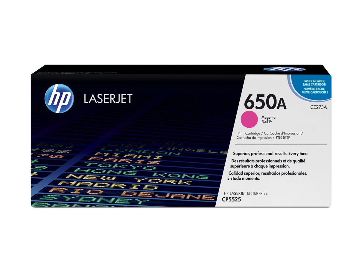 HP 650A toner LaserJet magenta authentique