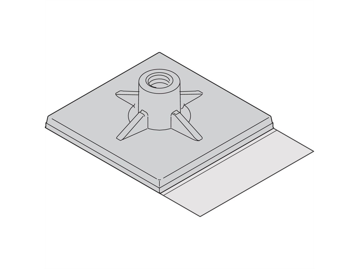 Goujons de montage pour cartes adhésives SCHROFF Interscale, hauteur 7 mm