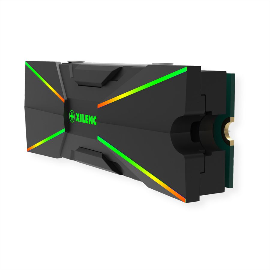 Xilence M2SSD.B.ARGB Radiateur M.2 2280 SSD PCIe NVMe/SATA, 3PIN ARGB 5V, passif