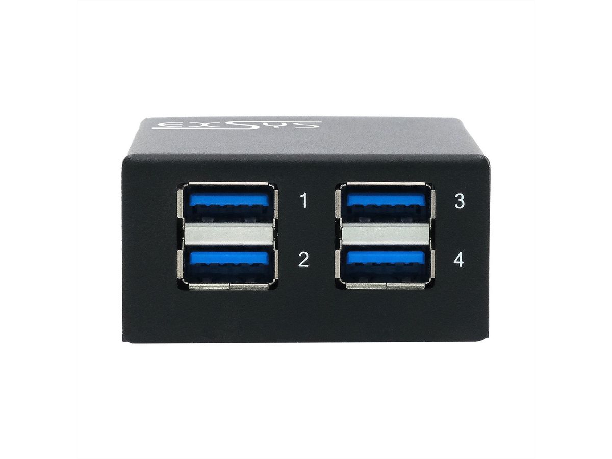 EXSYS EX-11240HMS Hub 4 ports USB 3.2 Gen 1 métal