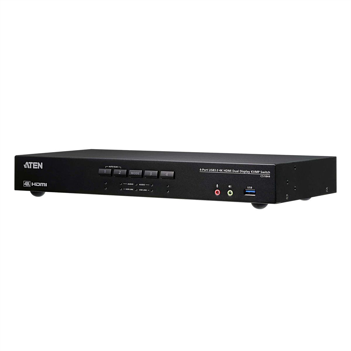 ATEN CS1844 Commutateur KVM deux affichages HDMI 4K 4 ports USB 3.0
