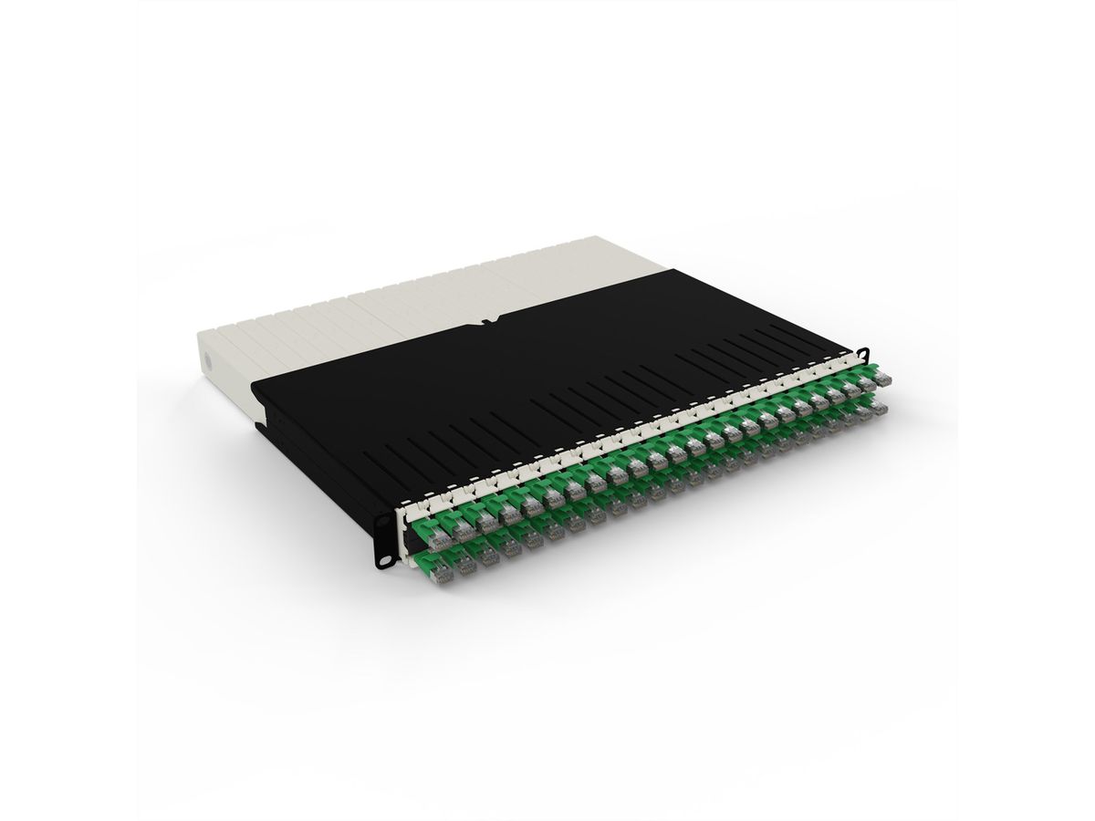 patchbox.one 8RU STP vert Cat.6a 0,8m