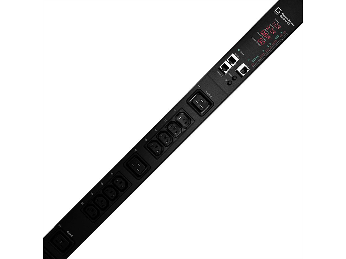 GUDE EPC 87-1310-18 PDU commutée et mesurée, 30 ports, verticale, noir, 170 cm