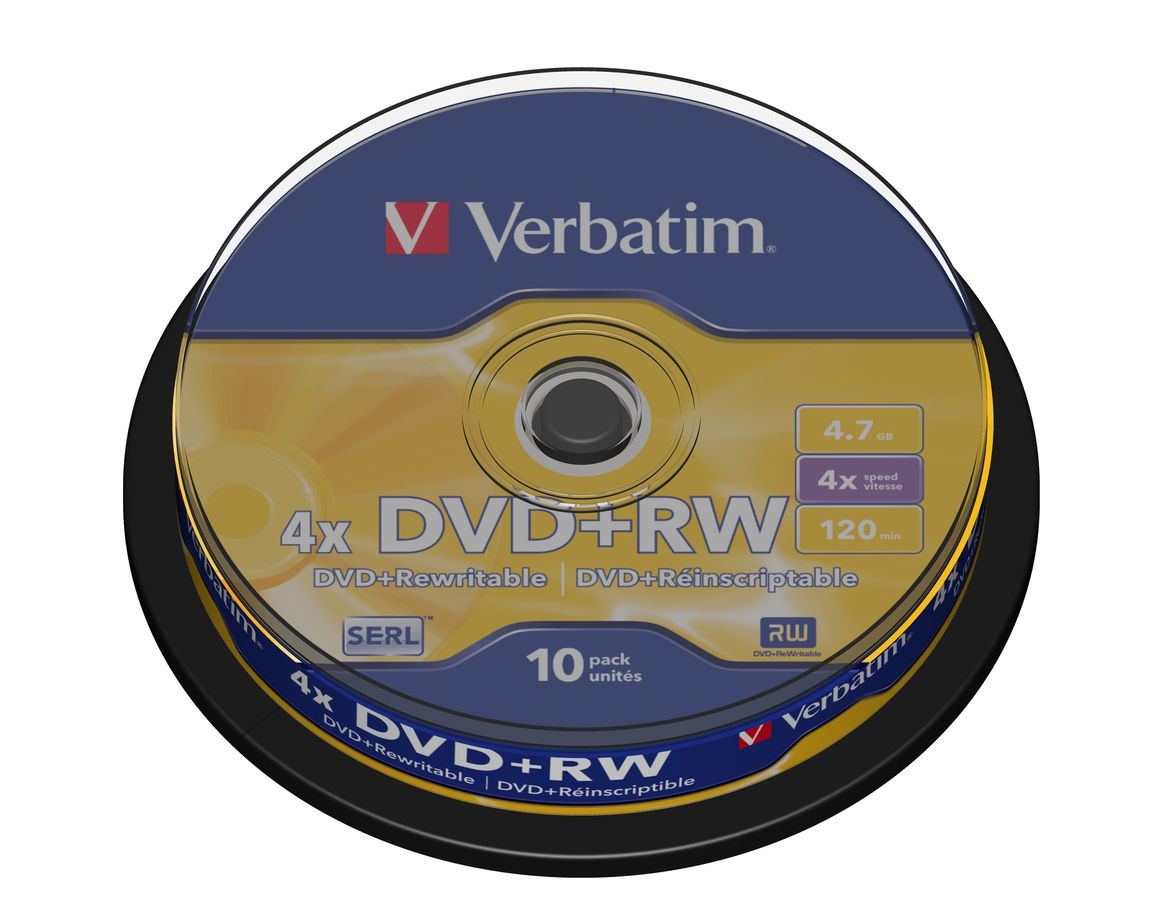 Verbatim DVD+RW Matt Silver 4.7Go DVD+RW 10pièce(s)
