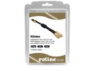 ROLINE GOLD Adaptateur stéréo 3,5mm (1x M, 2x F), Retail Blister, 0,15 m