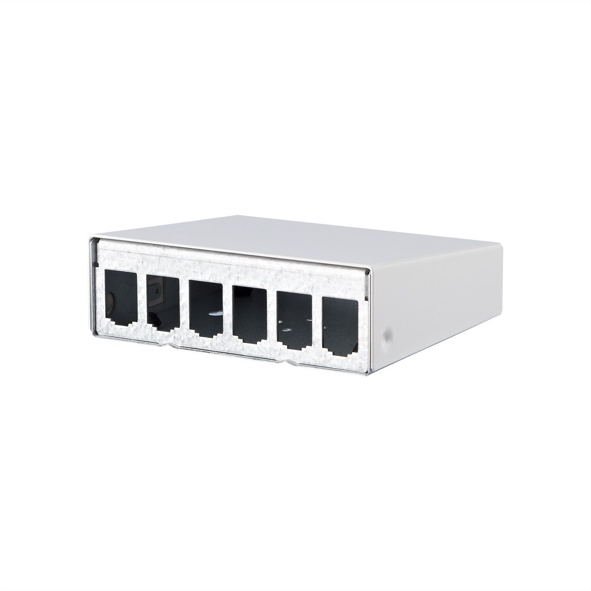 METZ CONNECT Modul boîtier en saillie 6 ports blanc pur, non équipé