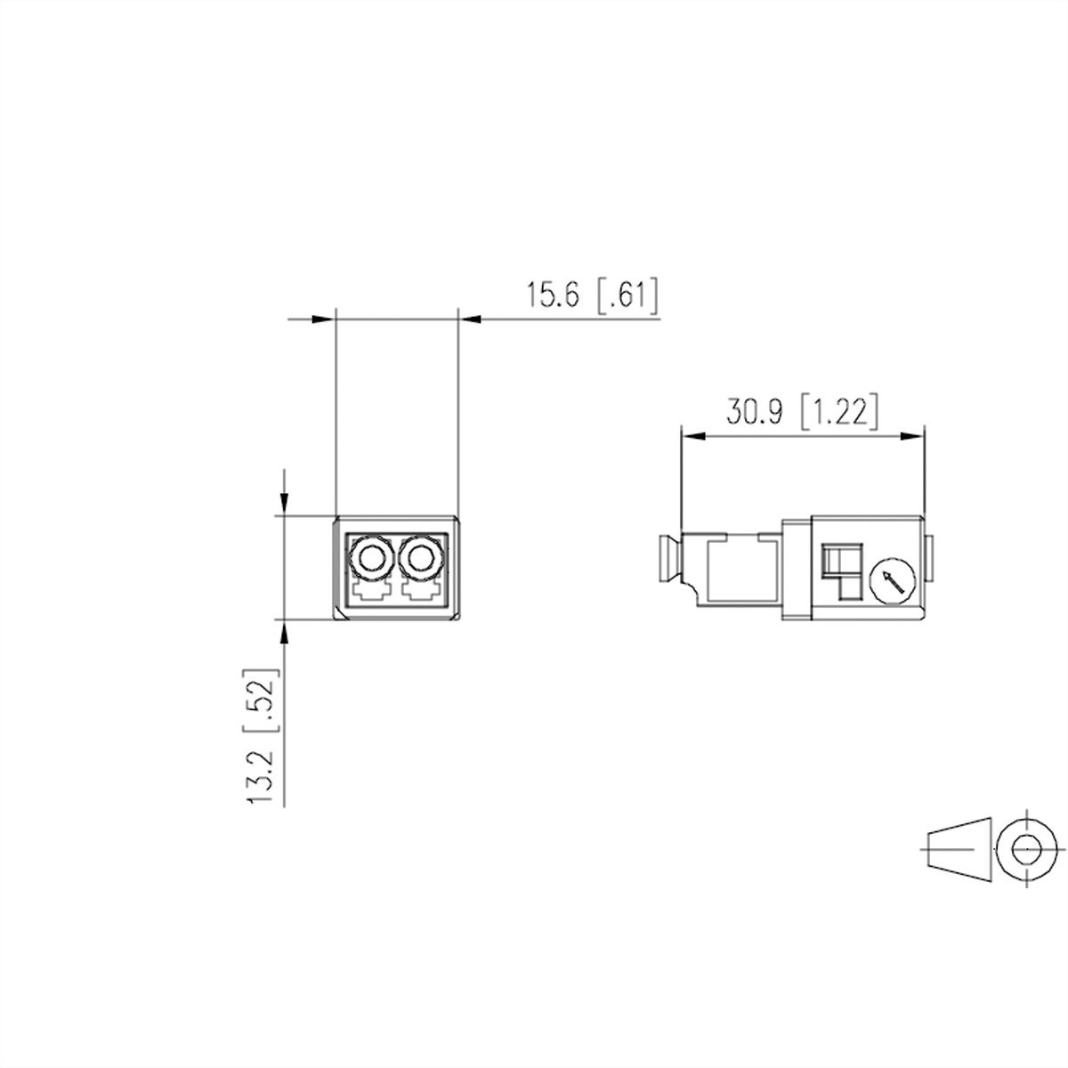 METZ CONNECT OpDAT Industry Coupleur LC-D SM