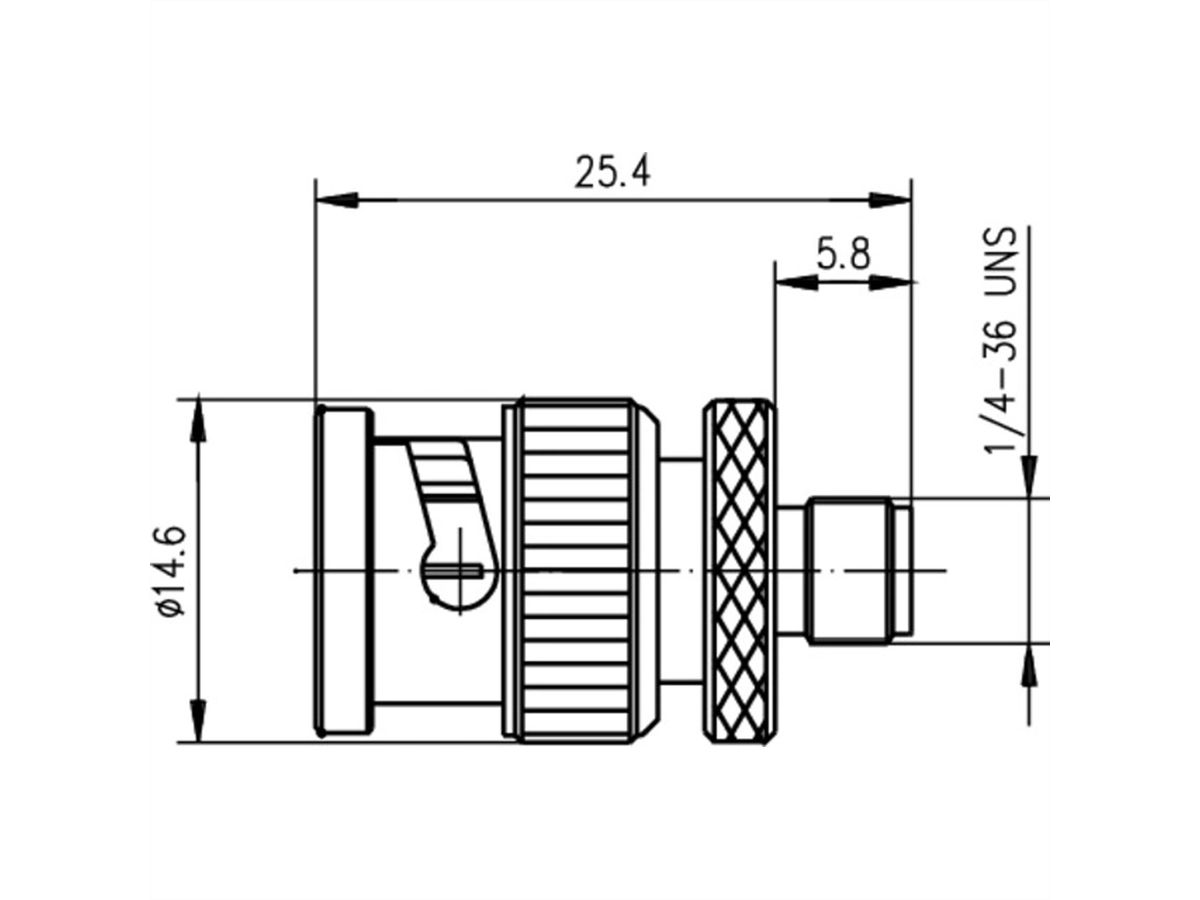 TELEGÄRTNER Adaptateur BNC-mâle / SMA-femelle