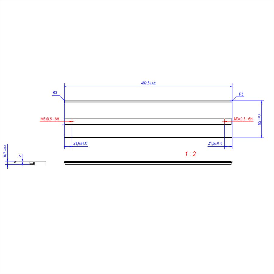 BACHMANN TOP FRAME couvercle 8x sw anodisé