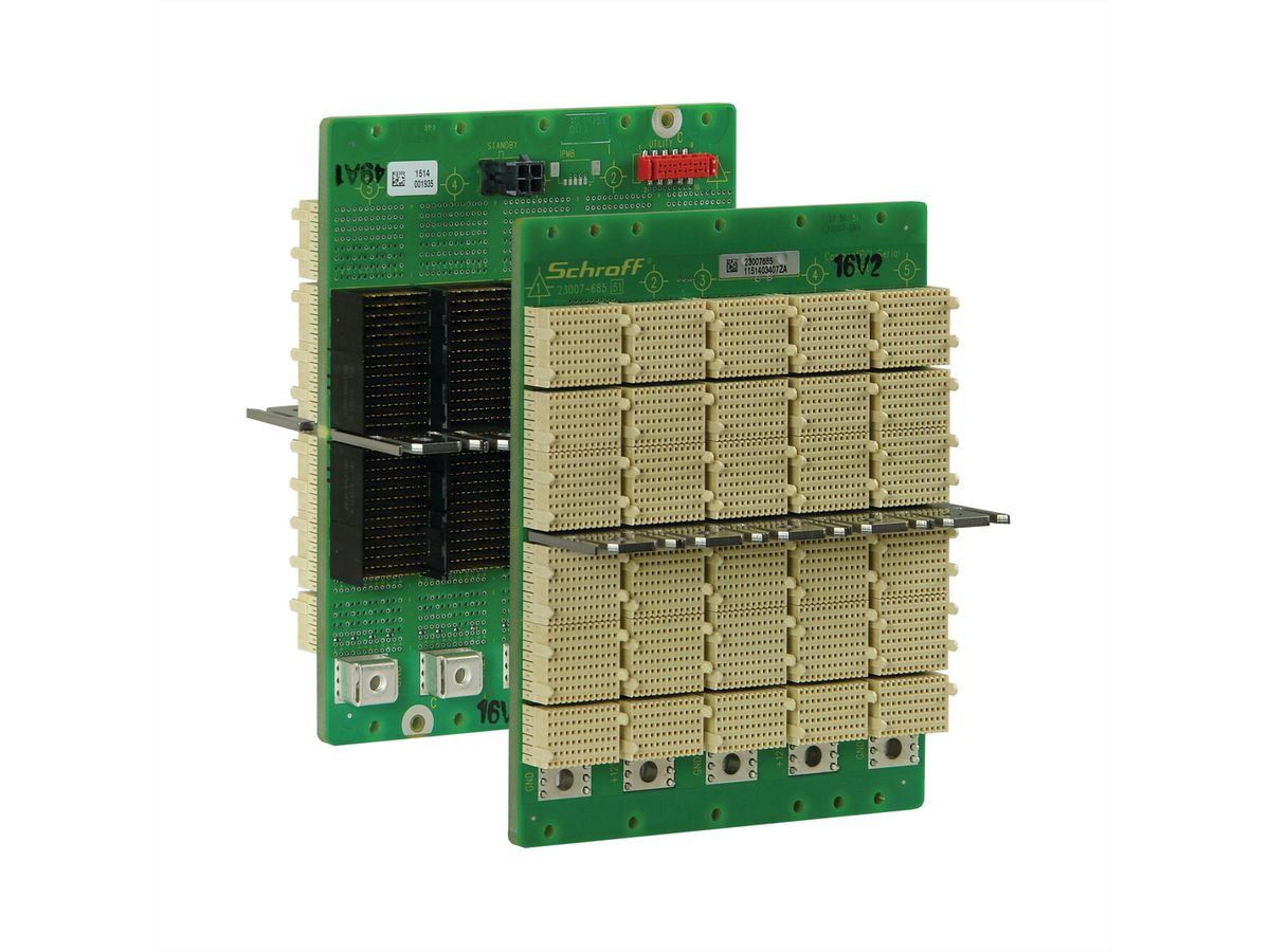 Carte-mère série CPCI SCHROFF, 3 U, 5 slots, System Slot Left, Full-Mesh, avec RIO