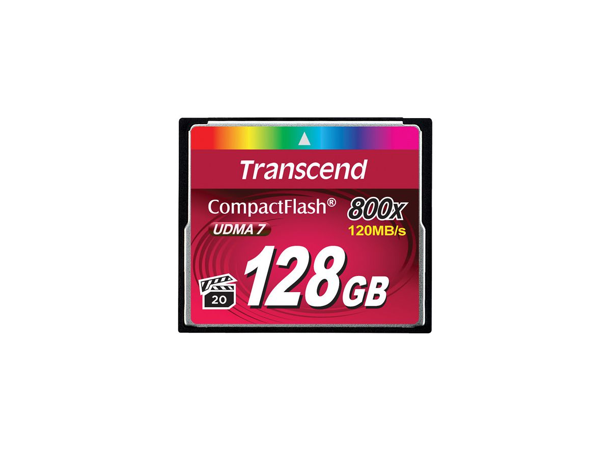 Transcend 128GB 800x CF 128Go CompactFlash MLC mémoire flash
