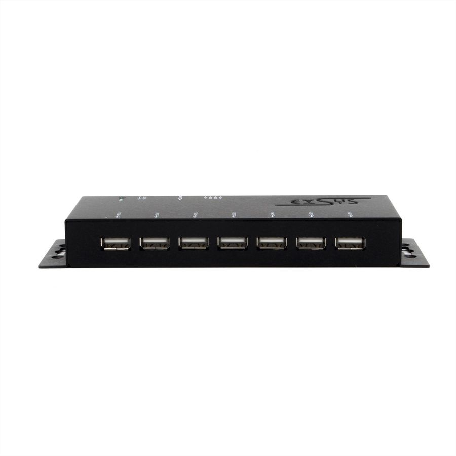 EXSYS EX-1177-2S Hub USB 2.0 à 7 ports, protection contre les surtensions ESD 15 kV