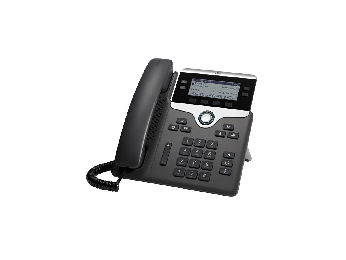 Cisco 7841 téléphone fixe Noir, Argent Combiné filaire LCD 4 lignes