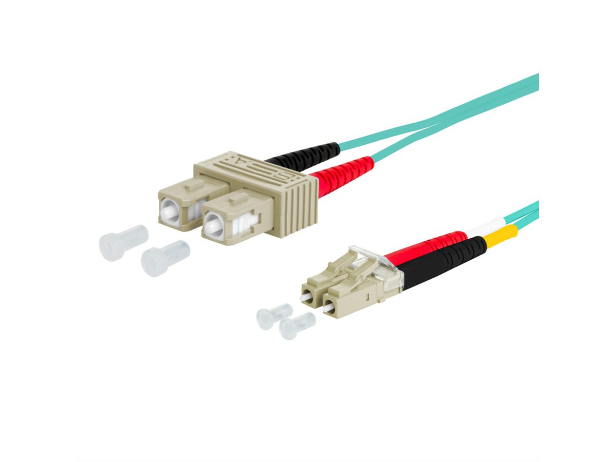 METZ CONNECT OpDAT cordon de brassage, SC-D/LC-D OM3, 0,5 m