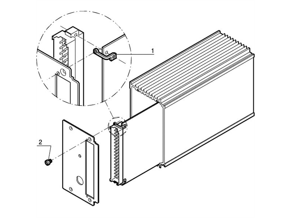 SCHROFF HF Frame Type Plug-In Unit PCB Mounting Bracket, Top (Support de montage de carte de circuit imprimé, en haut)