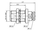 TELEGÄRTNER Douille de montage de câble N pour RG-58C/U Raccord MIL