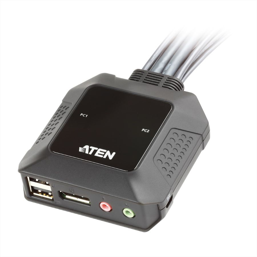ATEN CS22DP Commutateur KVM DP USB 2 ports avec sélecteur de port distant