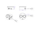 BACHMANN TWIST 2 1xUTE 1xUSB A/C 22W 2,0m AEH aspect inox rond, Mesure p.Sd. H05VV-F 3G2,5 CEE3x16A LAN