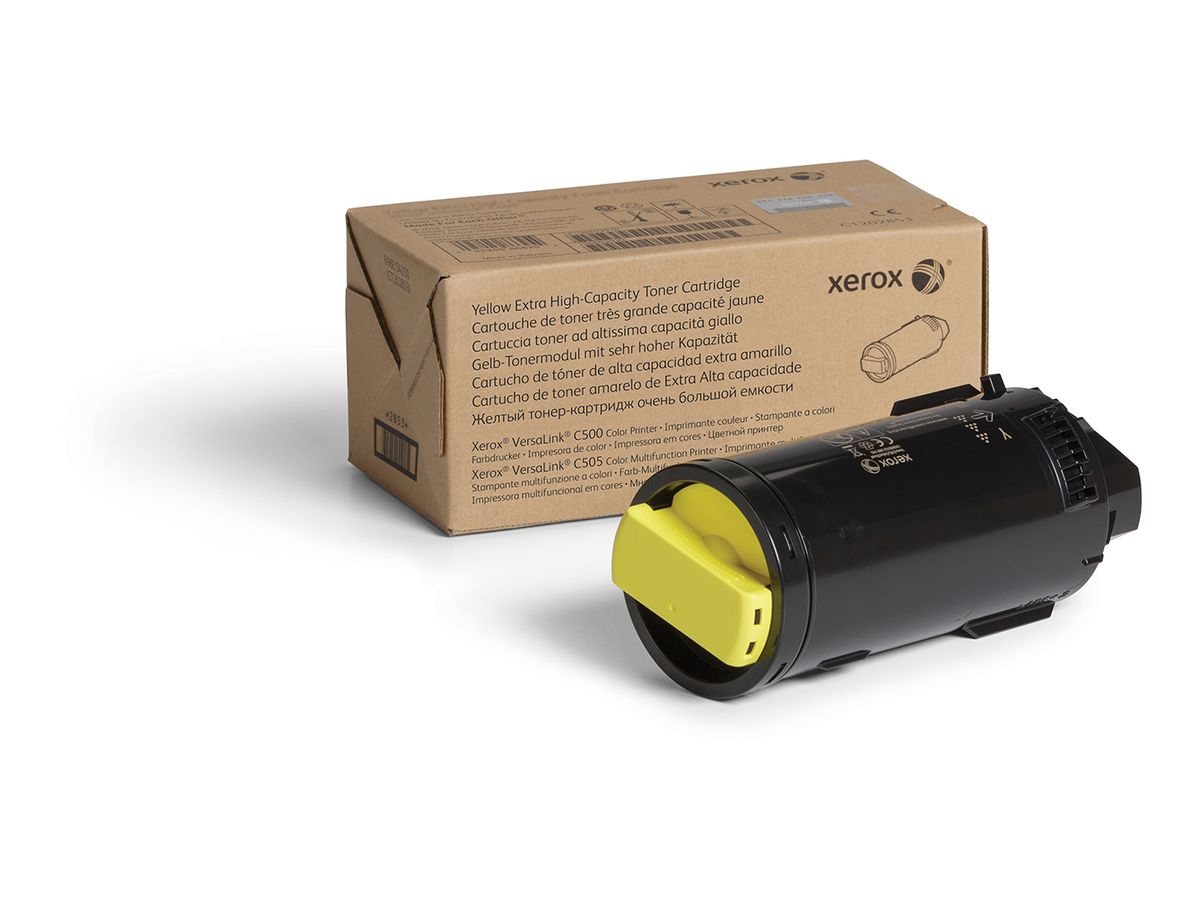 Xerox Cartouche de toner Jaune de Très haute capacité Imprimante couleur ® VersaLink® C500​/​multifonctions ® VersaLink® C505 (9000 pages) - 106R03875