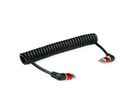 ROLINE Câble USB type C-C, M/M, rotation à 360°, 60W, spirale, rouge/noir, 1,5 m