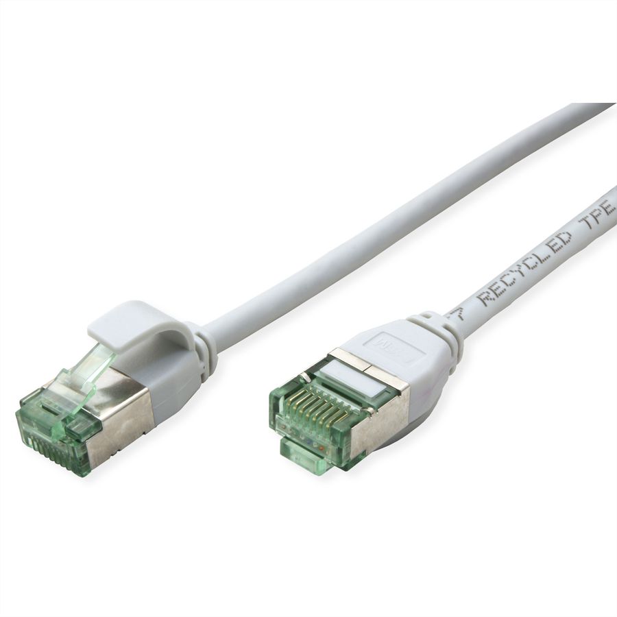 ROLINE RM Cordon DataCenter U/FTP Cat.6A (Classe EA), slim, gris, 0,15 m