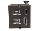 BACHMANN Module Custom USB Double-chargeur, noir