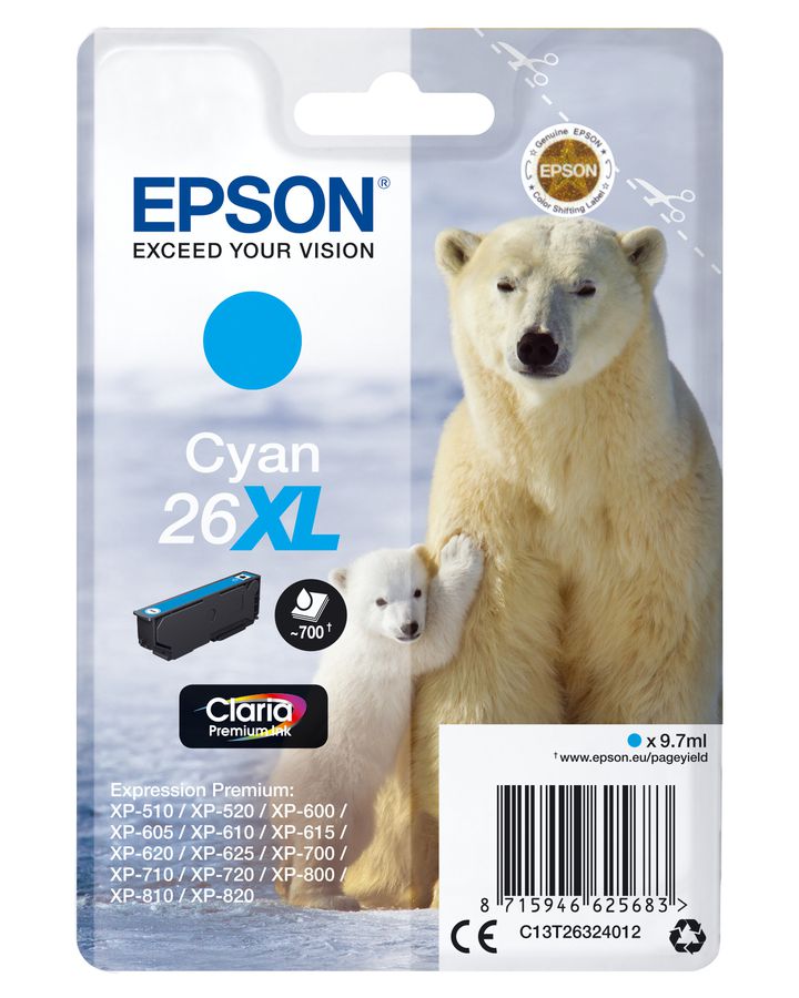 Epson Cartouche "Ours Polaire" - Encre Claria Premium C (XL)