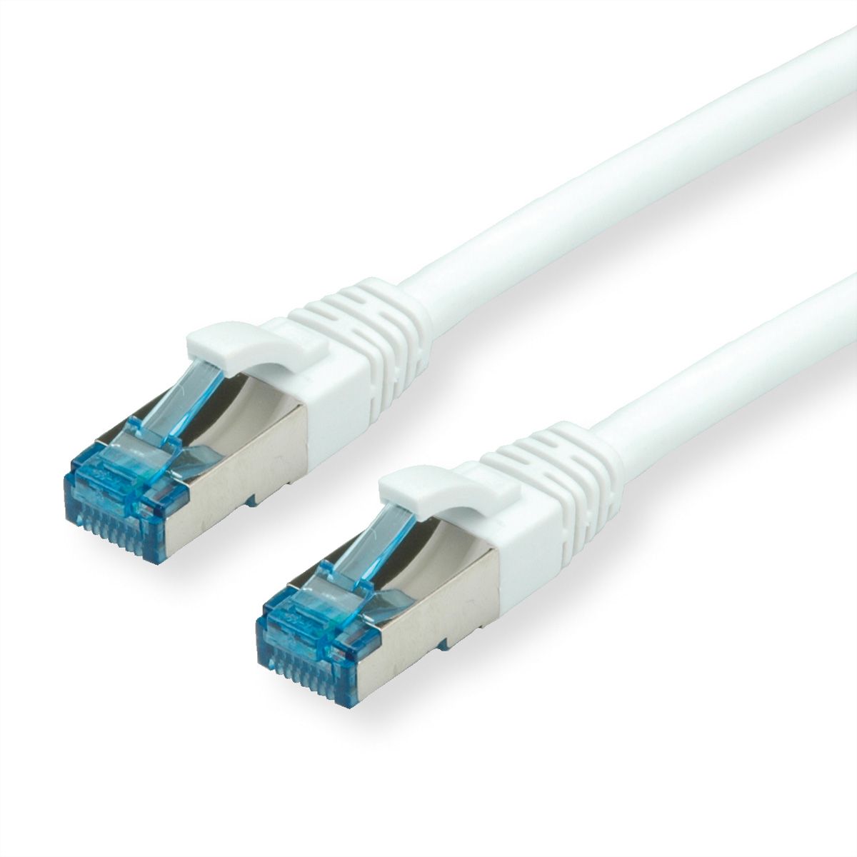 Cordon VALUE Cat.6A (Classe EA) / 10 Gigabit S/FTP, LSOH, blanc, 0,3 m