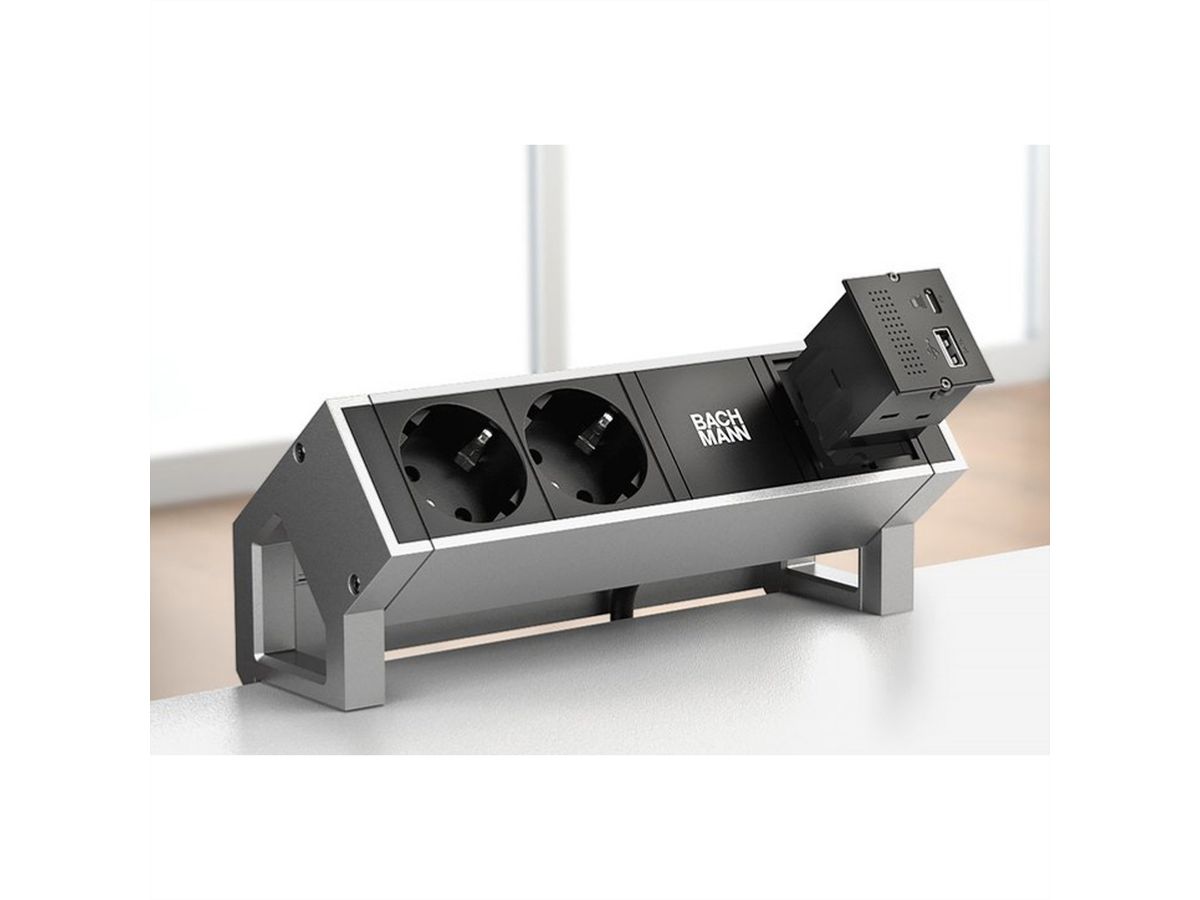 BACHMANN Module Replicateur de port, 2x USB, RJ45, Mini DisplayPort, USB-C