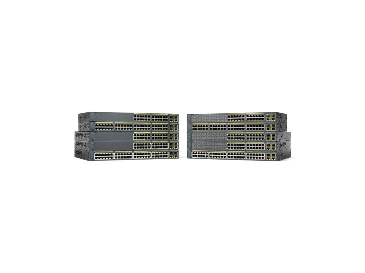 Cisco Catalyst C2960+24TC-L, Refurbished Géré L2 Fast Ethernet (10/100) Noir