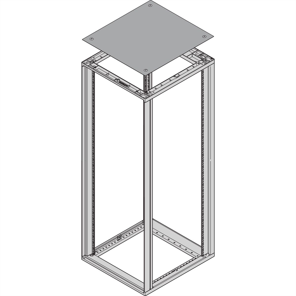 SCHROFF Novastar Top Cover Flush, 553W 1000D
