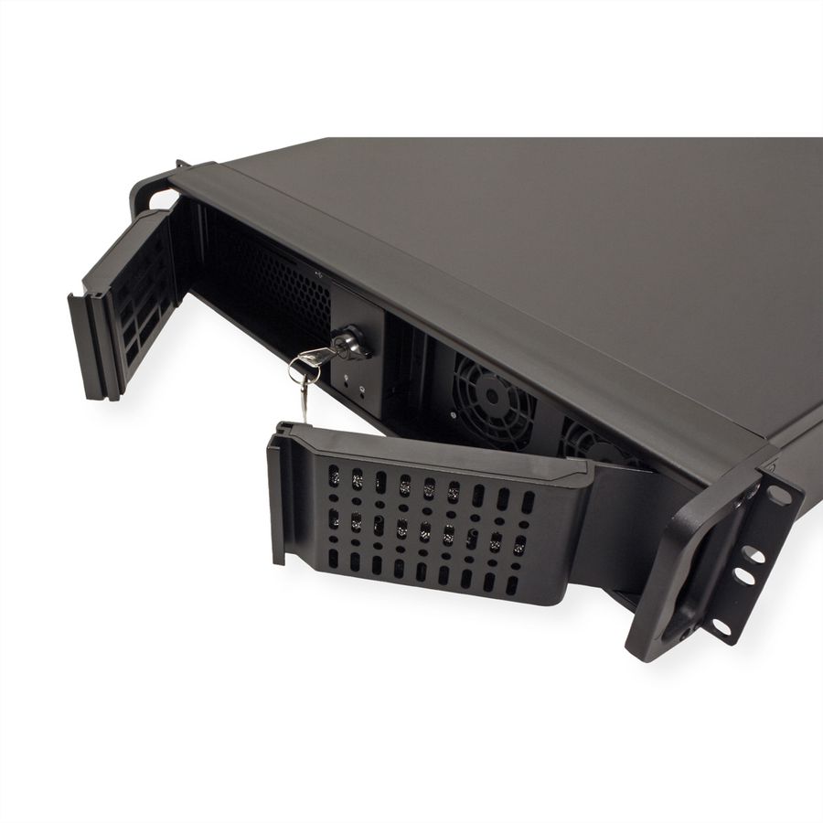 Boîtier industriel 19", 2U, court, IPC 2U 2098-SK, noir