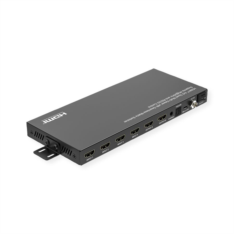 VALUE Switch matriciel HDMI 4x2 QUAD multi vues, commutation sans rupture