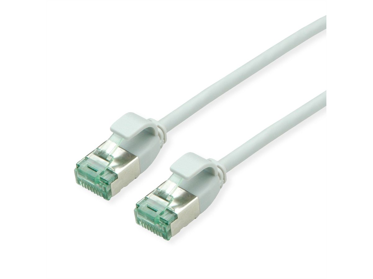 ROLINE RM Cordon DataCenter U/FTP Cat.6A (Classe EA), slim, gris, 0,15 m