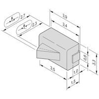 Microrupteur SCHROFF pour modules compacts et complets, normalement fermé, 10 pièces