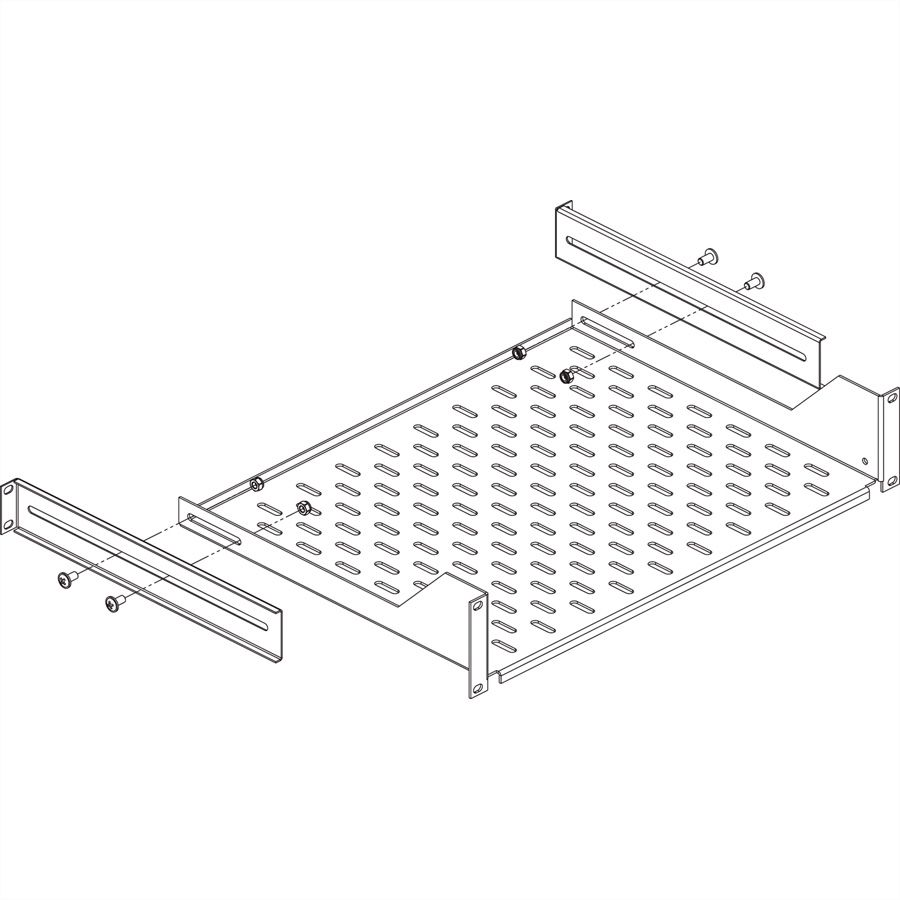 CONTEG Patte de fixation 19" pour étagère 19", longueur 298 mm